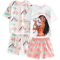 Disney Girl's Multi-Pack of 2 Short Sleeve Short Leg Pyjama Set | Multicoloured | Size: 2-3 Years