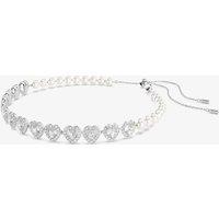 Swarovski Women's Ariana Grande X Capsule White Crystal Heart Choker Necklace 5720861 in Silver | Size: 17 inches