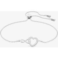 Swarovski Women's Infinity Heart White Crystal Toggle Bracelet 5524421 M | Size: Adjustable
