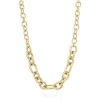 ARIIRA Women's Sandra Oval Link Statement Chain Necklace in Gold