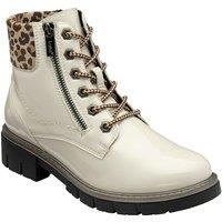 Lotus Women's 'Charleston' Patent Ankle Boots in White | Size: 6