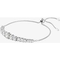 Swarovski Women's Matrix Tennis White Toggle Bracelet 5690677 in Silver | Size: Adjustable