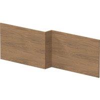 Balterley 1700mm Square L-Shape Shower Bath Front Panel - Antique Oak in Brown
