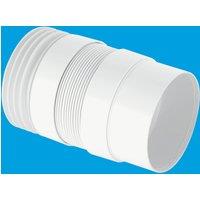 McAlpine EXTA-F 4"/110mm Flexible Extension for WC Connectors in White