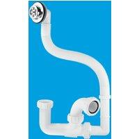 McAlpine FJ10 75mm Seal Bath Trap with Flexible Overflow in White