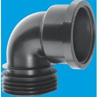 McAlpine DC90-BL Black 4"/110mm 90 Drain Connector with Boss