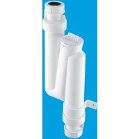 McAlpine OBT1-CO 19/23mm Inlet & Outlet x 75mm Water Seal Multifit Outlet in White