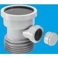 McAlpine DC1-GR-BO Grey 4"/110mm Drain Connector with Boss