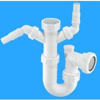 McAlpine WM11V 75mm Water Seal Silentrap Adjustable Inlet Tubular Swivel 'P' in White