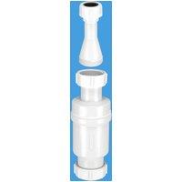 McAlpine MACVALVE-3 Self Closing Waste Valve with Tun Dish Adaptor in White
