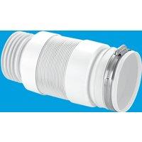 McAlpine WC-F21S 97-107mm Inlet Flexible WC Connector for Back to Wall WC Pa in White