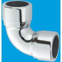 McAlpine 42A-CB Chrome Plated Brass 90 Compression Bend 1.5" in Silver