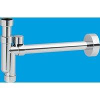 McAlpine TA32VUK-CB Chrome Plated Basin Kit with Plastic Tubular Anti-Syphon in Silver