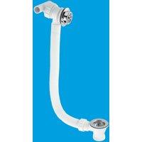 McAlpine WF21 Wasteflow with 1.5" Waste Outlet Fitting, Plug, Chain & 2 Wa in White