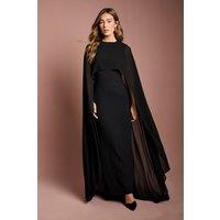 Coast Women's Cape Sleeve Maxi Dress in Black | Size: 12
