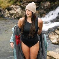 Rapanui Clothing Women's High Neck Swimsuit in Black | Size: 18