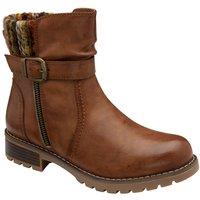 Lotus Women's 'Triana' Zip-Up Ankle Boots in Tan | Size: 6