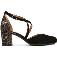 Embassy London Women's Dannii - Burgundy & Floral in Black | Size: 6