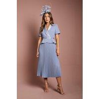 Coast Women's 2 in 1 Dress With Pleated Skirt in Blue | Size: 10