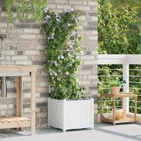 Berkfield Home Garden Planters with Water Irrigation System White