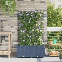 Berkfield Home Garden Planters with Water Irrigation System 2 pcs Grey