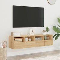 Berkfield Home TV Wall Cabinets 2 pcs Sonoma Oak 60x30x30 cm Engineered Wood in Brown | Size: 60 x 30 x 30 cm