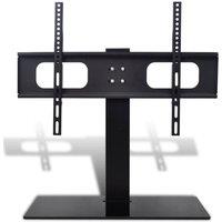 Berkfield Home Pedestal TV Stand for 37-55 Inch Screen Max VESA 600x400 mm 40kg in Black