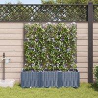 Berkfield Home Garden Planters with Water Irrigation System 3 pcs Grey
