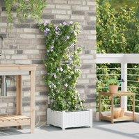 Berkfield Home Garden Planters with Water Irrigation System White