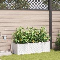 Berkfield Home Garden Planters with Water Irrigation System 3 pcs White