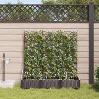 Berkfield Home Garden Planters with Water Irrigation System 3 pcs Brown