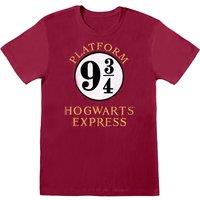 Harry Potter Men's Hogwarts Express T-Shirt in Red | Size: Small