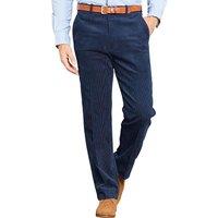 Chums Men's Cotton Corduroy Trousers with Hidden Extra Waistband in Navy | Size: 42XL