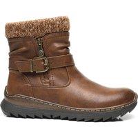 IVACHY Women's Warm Lining Ankle Boots - Cozy insulated winter boots in Camel | Size: 7.5