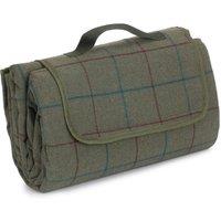 Red Hamper Luxury Green Tweed Picnic Blanket