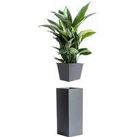 Woven Wood 32cm Zinc Galvanised Matte Grey Insert