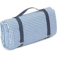 Red Hamper Blue & White Gingham Picnic Blanket