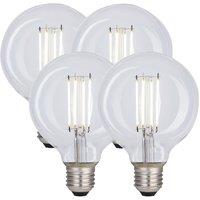 Harper Living 8 Watts G95 E27 LED Bulb Clear Globe Cool White Dimmable, Pack of 4