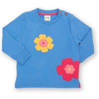 Kite Girl's Flower Power Sweatshirt in Blue | Size: 9-12 m