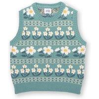 Kite Girl's Pixie Petals Knit Vest in Green | Size: 6 Years