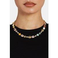 Cernucci Men's Multi Gemstone Motif Necklace - Gold - 10mm in Metallic Gold | Size: 18 inches