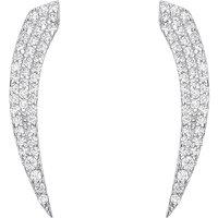 Jewelco London Women's 925 Sterling Silver CZ Fangs Horns of Plenty Drop Earrings