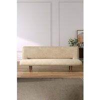 3 Seater Upholstered Sofa Bed with Wood Legs