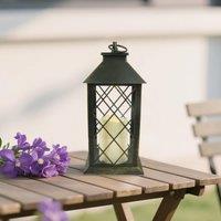 Bright Zeal 2 Pcs Black Gold Decorative Candle Lanterns 13.5" Christmas