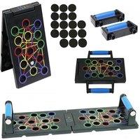 Gr8 Home Folding 24 in 1 Push Up Board With Handles in Black