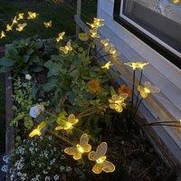 Bright Zeal Set of 4 Firefly Solar Garden Lights in Yellow