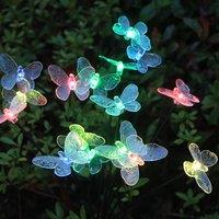 Bright Zeal Set of 4 Solar Firefly Garden Lights
