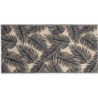 OHS Leaf Outdoor Rug Tropical Garden Area Mat Waterproof Patio Deck in Black | Size: 160 cm x 230 cm