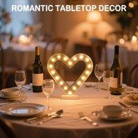 Bright Zeal 12' Heart Indoor Decorative Light Festival Decorations in White