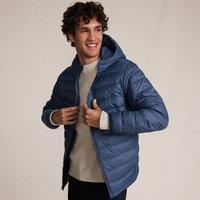 Lands' End Men's Wanderweight Down Ultralight Packable Hooded Jacket in Blue | Size: Small